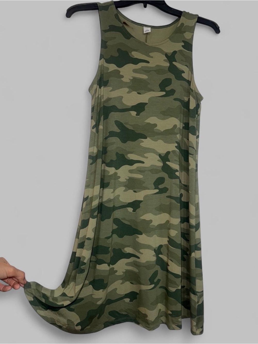 Old Navy Olive Green Camo A-Line Dress